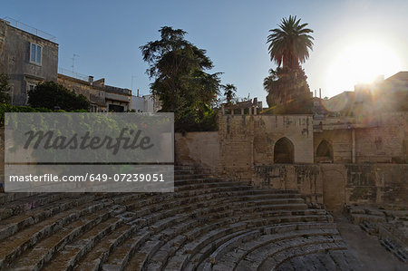 Ancient Greek ampitheatre, Lecce, Puglia, Italy