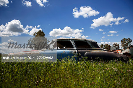 Abandoned vintage cars