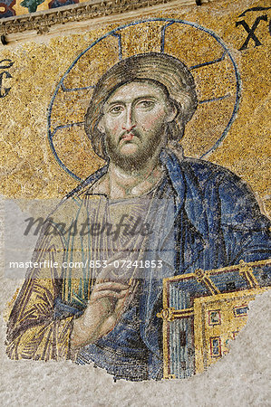 Picture of Jesus Christ in the Hagia Sophia, Istanbul, Turkey