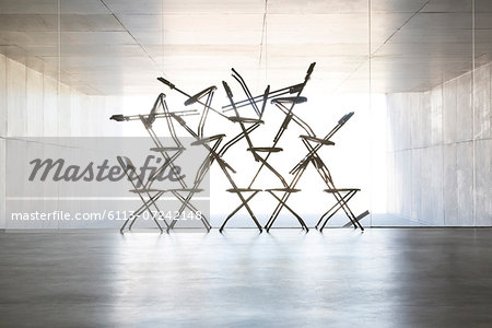 Silhouette of office chair installation art Silhouette of office chair installation art