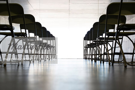 Empty chairs in office