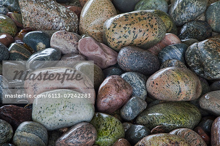 Close up of wet rocks