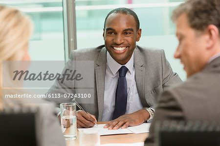 Business people talking in meeting