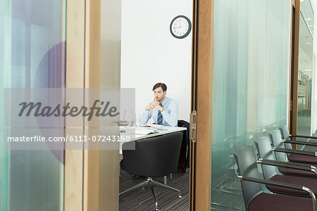 Businessman sitting in office