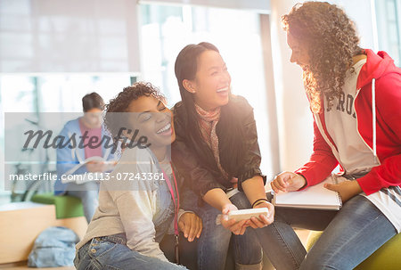 University students talking in lounge