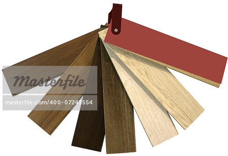 Wooden Parquet Color Swatch isolated with Clipping Path