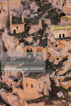 Stone Dwellings in Cappadocia Turkey