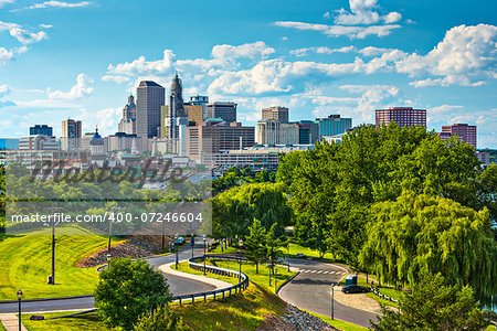 Hartford, Connecticut, USA downtown cityscape.