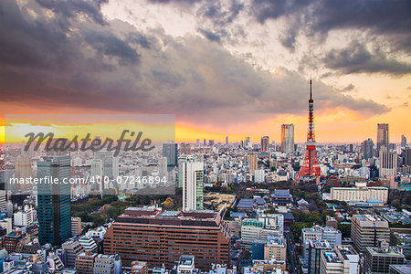 Tokyo Tower in Tokyo, Japan.