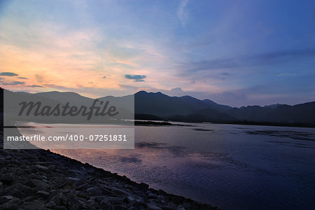 The other side of the border river in Thailand