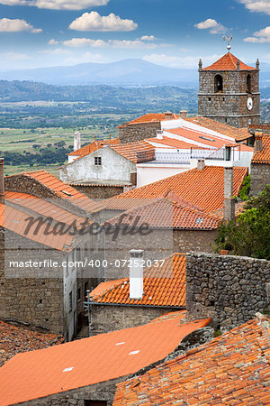 Roof view of European small town /  Monsanto / Portugal / Enjoy travel