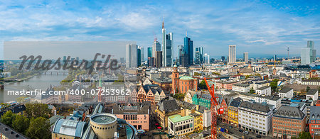 Panorama of Frankfurt, Germany.