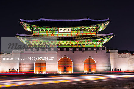 Gwanghwamun Gate is the main gate of  Gyeongbokgung Palace in Seoul, South Korea.