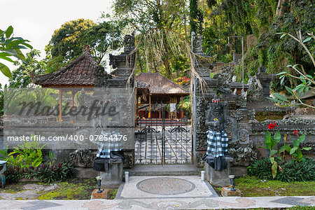 Traditional balinese architecture. Candi bentar split gate of a temple.