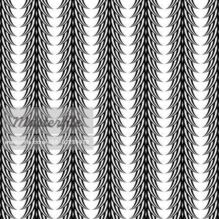 Design seamless monochrome vertical pattern. Vector art