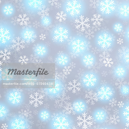 Glowing snow on grey vector background