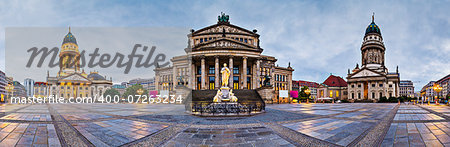 Berlin, Germany at historic Gendarmenmarkt square.