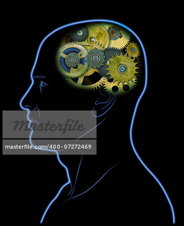 Abstract image - Gears In The Head - Brain - Intelligence - Thinking