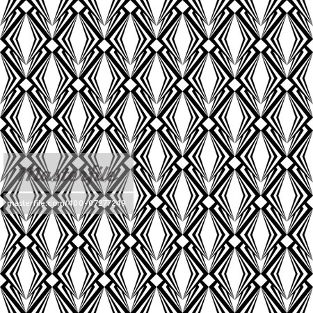 Design seamless monochrome diamond pattern. Abstract geometric textured background. Vector art