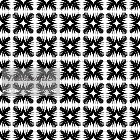 Design seamless monochrome abstract cross pattern. Vector art