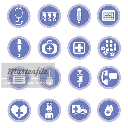 colorful illustration with medical icons  for your design