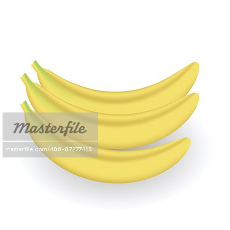 colorful illustration with fresh bananas for your design