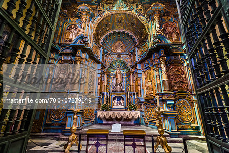 Interior of Cathedral of Lima in Plaza de Armas, Lima, Peru