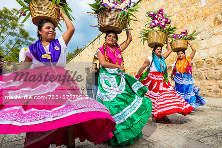 Traditional Oaxacan Dancers at Wedding, Oaxaca de Juarez, Oaxaca, Mexico