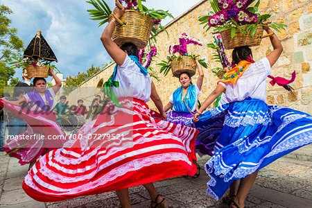 Traditional Oaxacan Dancers at Wedding, Oaxaca de Juarez, Oaxaca, Mexico