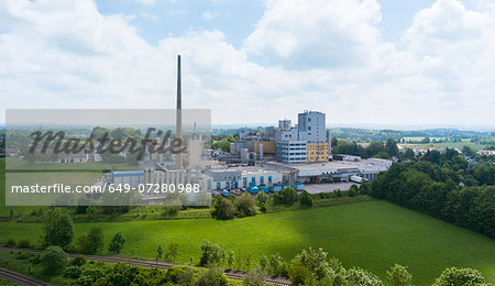 View of industrial plant, Wasserberg, Bavaria, Germany
