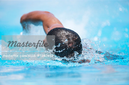 Sportsman swimming, Dubrovnik, Croatia