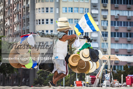 Hat Seller, Copacabana Beach, Rio de Janeiro, Brazil