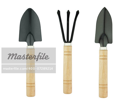 gardening tool on white background   (with clipping work path)