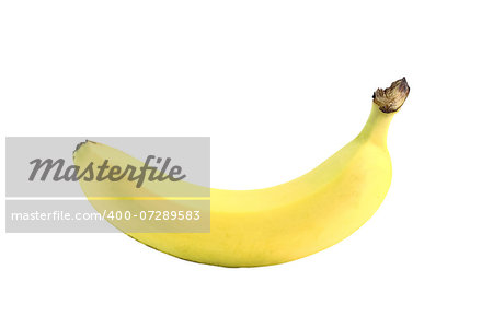 fresh ripe banana isolated on white background  with a clipping path