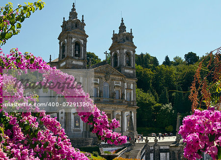 Facade of the church of Bom Jesus do Monte