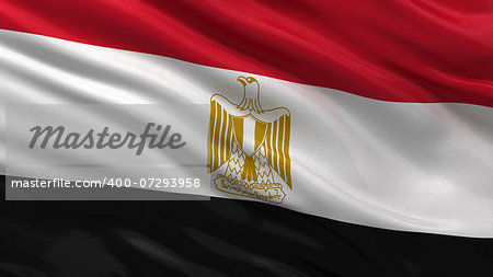 Flag of Egypt waving in the wind