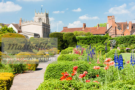 New Place garden, Stratford-upon-Avon, Warwickshire, England