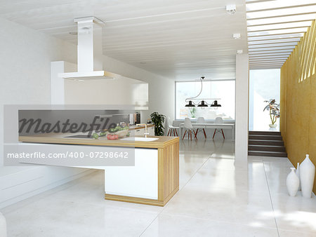 Luxurious kitchen interior.contemporary design concept