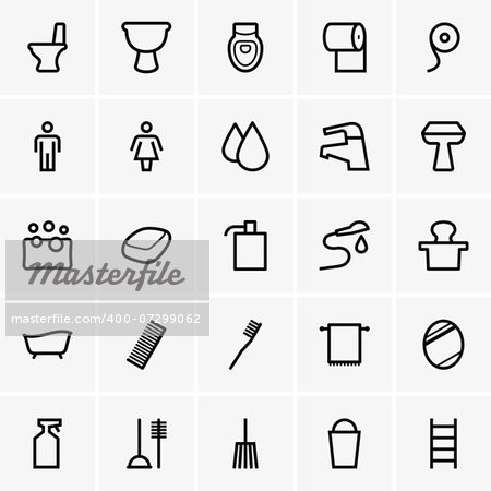 Set of Bathroom icons