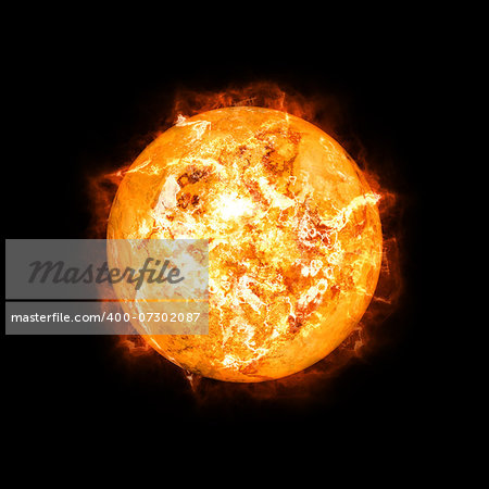 An image of a detailed sun in space
