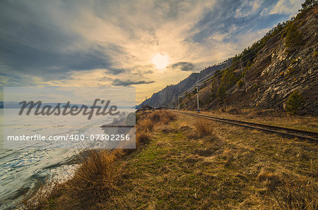 Spring on the Circum-Baikal Road to the south of Lake Baikal