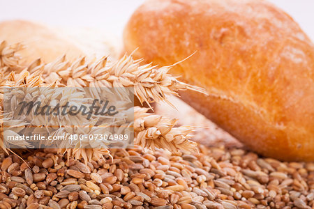 tasty fresh baked bread bun baguette natural food detal background