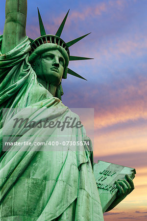 Photo of the Statue of Liberty in New York City.