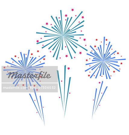 Illustration sketch abstract colorful exploding firework - vector