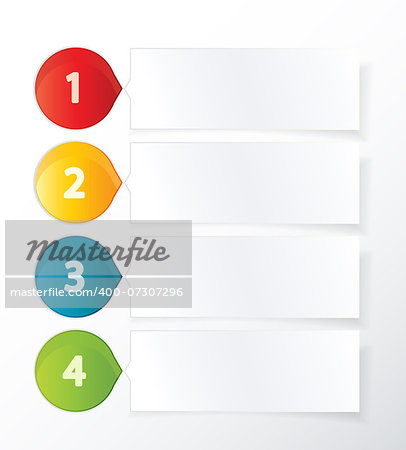 vector design template with numbered banners