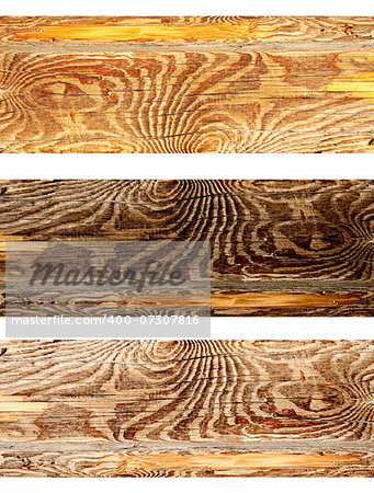 Collection of wooden banners - texture old wood