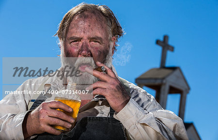 Old West Drunk Drinks Flask