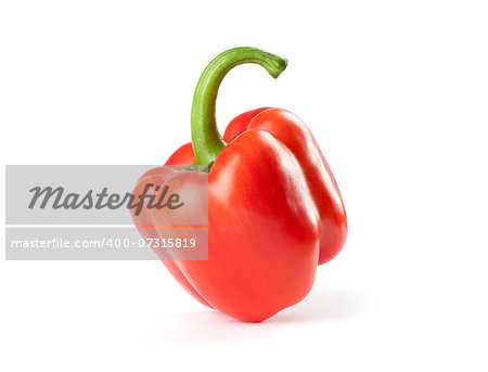 red pepper over white background