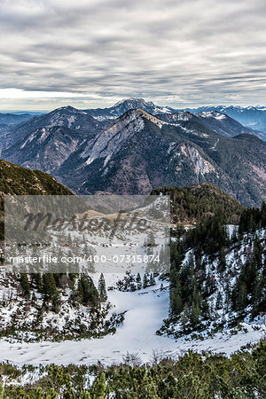 View from the mountain "Herzogstand" in Bavaria, Germany