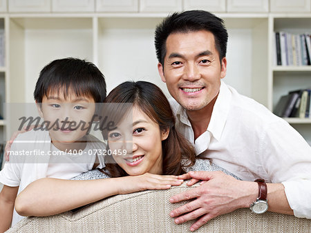 portrait of an asian family.